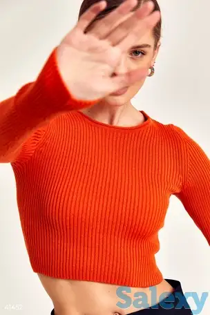 Укороченный оранжевый топ, фотография 1