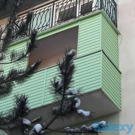 Балконы в Талгаре:утепление, обшивка сайдингом, отделка Мдф декор., фотография 10