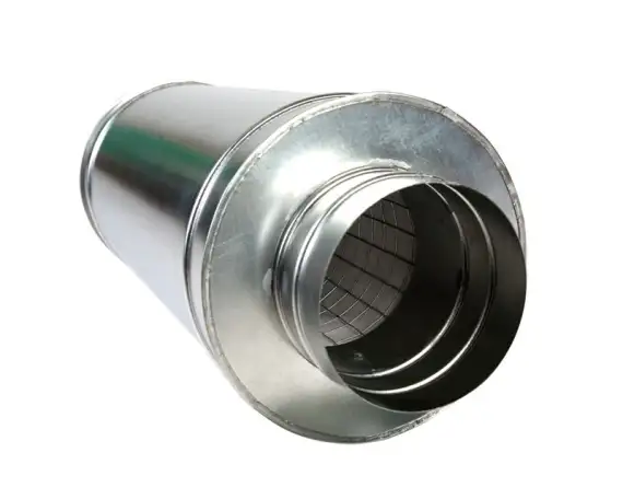 Шумоглушитель круглый Размер: 100х100х600 мм; 125х900х900 мм; 160х1000х1200 мм, фотография 1