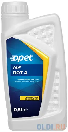 601216824 opet синт. тормозная жидкость  hydrolic break fluids hbf dot, фотография 1