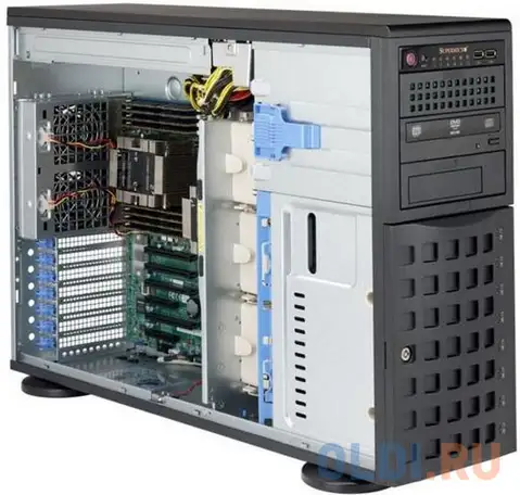 Серверный корпус e-atx supermicro cse-745bac-r1k23b 1200 вт чёрный, фотография 1