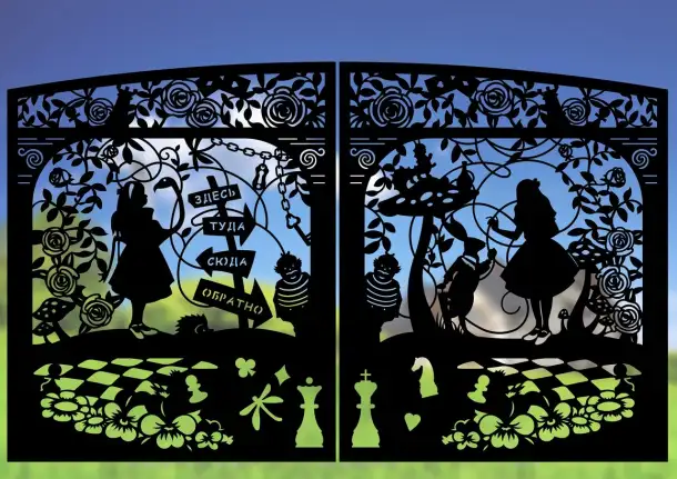 Ворота для панельных ограждений 3D, фотография 4