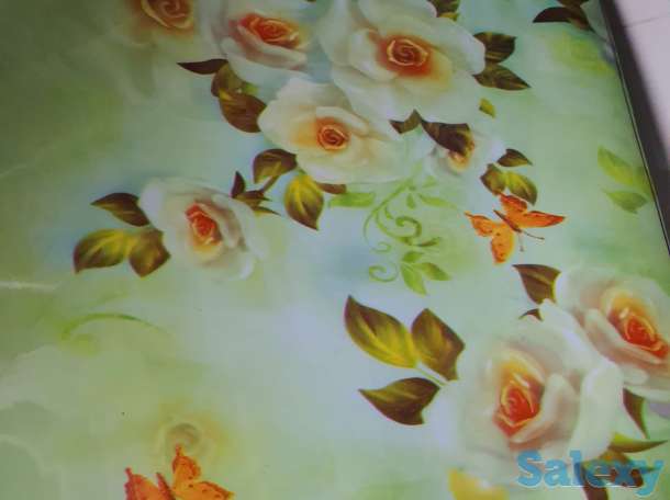 Гелевая плотная клеенка скатерть дастархан, дикие гранаты и цветы, фотография 5