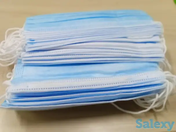 Маски трехслойные, одноразовые оптом, фотография 2