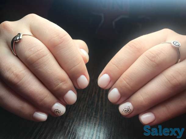 Маникюр+выравнивание ногтевой пластины+покрытие+дизайн 1500тг, фотография 1