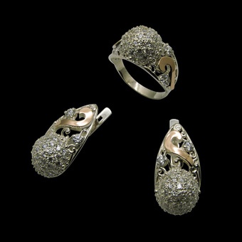 Серебряные украшения оптом от производителя, фотография 3