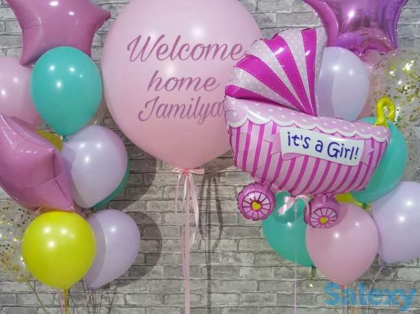 Шары на выписку, букеты, оформление машины., фотография 12