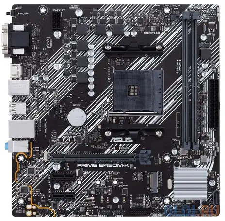 Материнская плата asus prime b450m-k ii, фотография 1