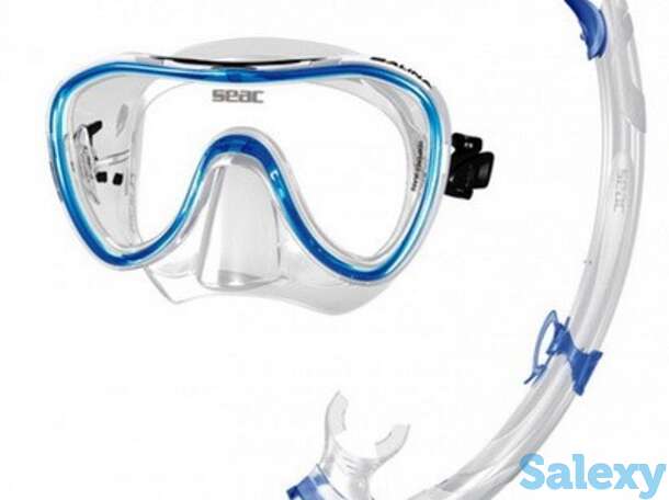 Набор seacsub duo salina siltra (прозрачный силикон) синий, фотография 1