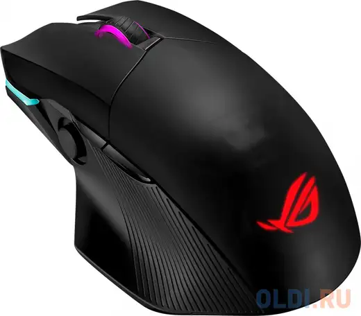 Игровая беспроводная мышь asus rog chakram (2.4ghz/bluetooth, qi, rgb led, 6, фотография 1