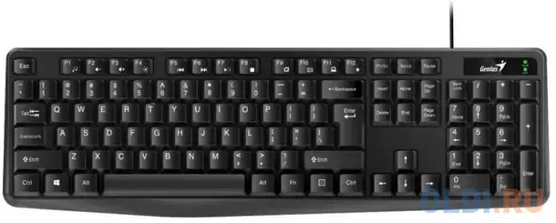 Клавиатура проводная узкая genius smart kb-117, usb, 104 клавиши, защита от, фотография 1