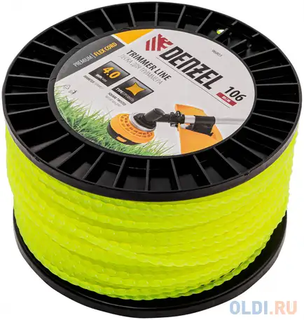 Леска для триммера витой квадрат, 4,0мм х 106м, на din катушке, фотография 1