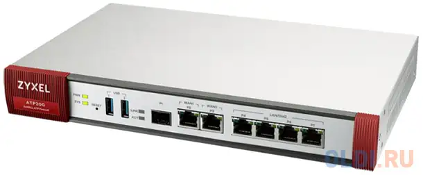 Zyxel atp200 10/100/1000, 2*wan, 4*lan/dmz ports, 1*sfp, 2*usb with 1 yr, фотография 1