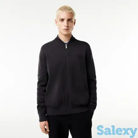 Мужской шерстяной кардиган lacoste classic fit на молнии, фотография 1