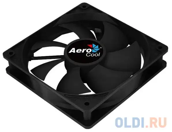 Вентилятор aerocool force 12 pwm black, 120x120x25мм, 500-1500 об./мин., разъем pwm, фотография 1