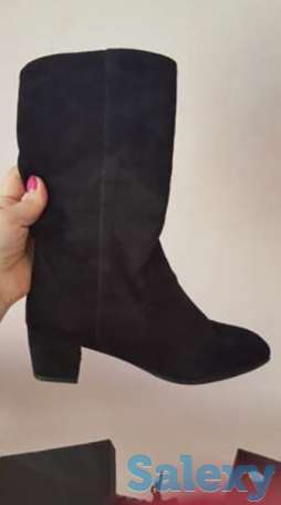 Натуральные итальянские полусапоги замш., фотография 1