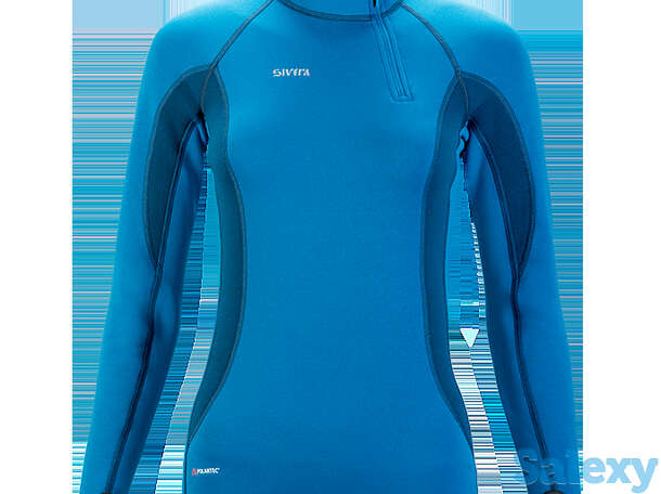Термобелье майка сивера сноуи вп(ж) с воротником и полуперчаткой женская сапфир/лагуна, фотография 1