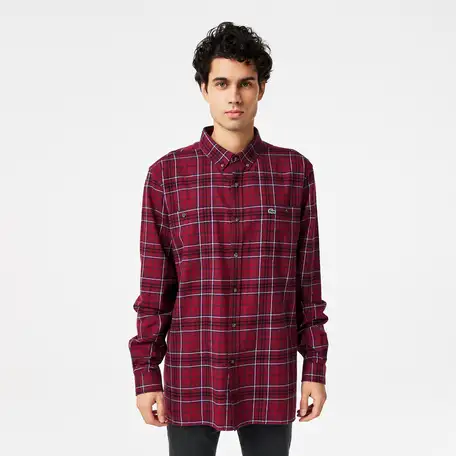 Мужская клетчатая рубашка lacoste, фотография 1