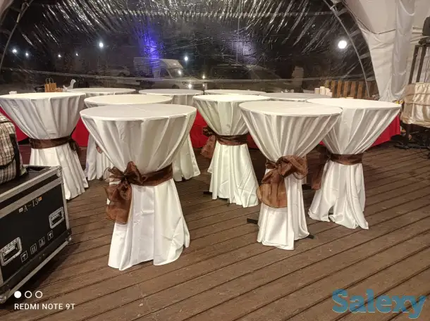 Прокат Аренда Столы Стулья Пуфики Посуда Оформление Цветы Шары и пр., фотография 8