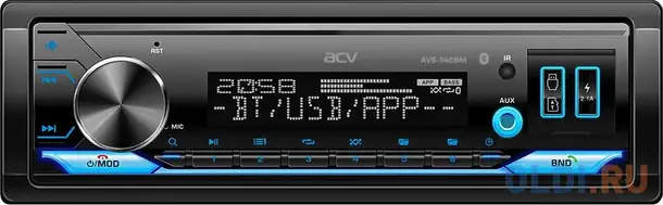 Автомагнитола acv avs-940bm 1din 4x50вт, фотография 1