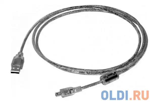 Greenconnect кабель prof 1.0m usb 2.0, am/mini 5p, прозрачный, 28/24 awg,, фотография 1