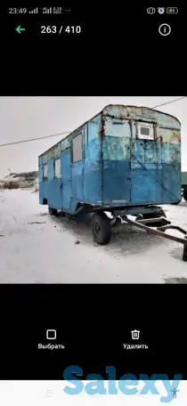 Вагончик на колесах,на базе птс-2 6*3,жилой,с печкой, фотография 2