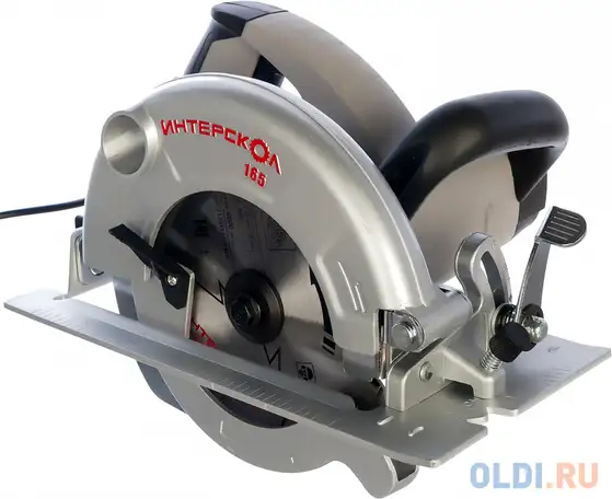 Пила циркулярная интерскол дп-165/1200 (96.1.0.00)  1200вт 4700об/мин круг 165x20мм гл.пропила, фотография 1