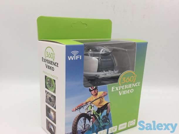 Экшн камера 360 градусов WiFi панорамная камера FullHD 1080p, фотография 8