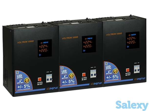 Комплект стабилизаторов для трехфазной сети на 30 ква энергия voltron, фотография 1