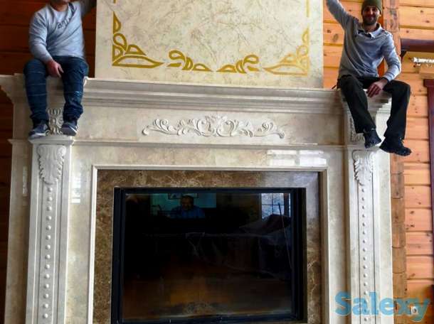 Мрамор Гранит Травертин Оникс - Изделия , Камины , Барельеф, фотография 1