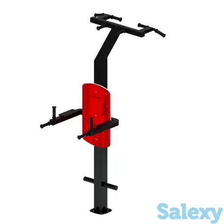 Двойной турник (красный) - уличный тренажер - ст 012-11, фотография 2