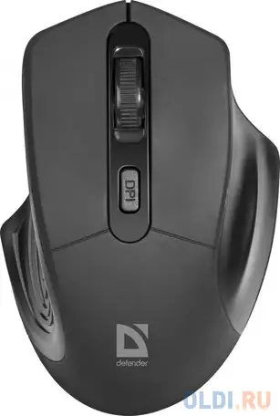 Мышь беспроводная оптическая defender datum mb-345 черный,4 кнопки, 800-1600 dpi, фотография 1