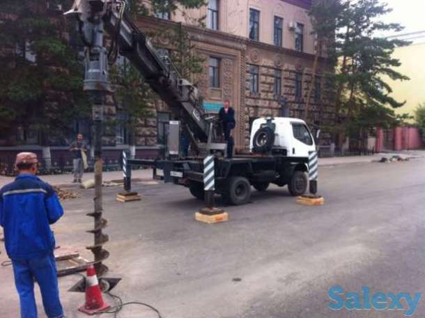 Ямобур Кран Винтовые сваи, фотография 1