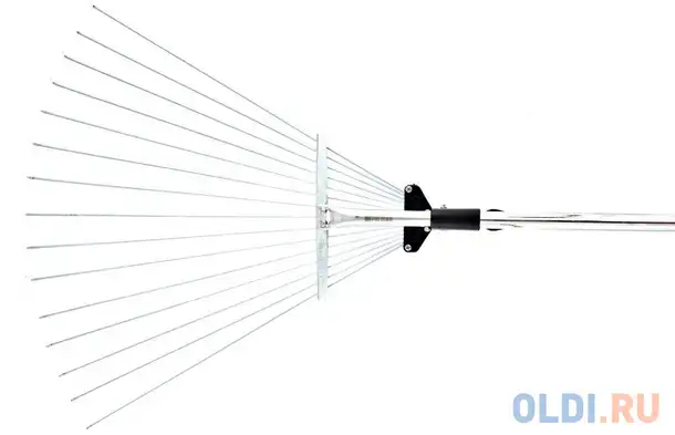 Грабли веерные стальные, 190-520х1200-1500 мм, 15 зубьев, раздвижные, стальной черенок// palisad, фотография 1