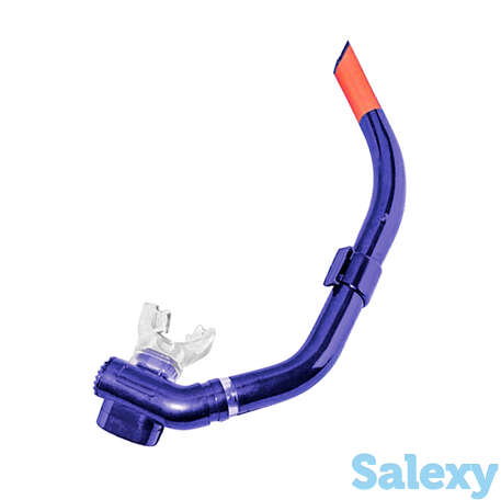 Трубка shark с клапанами sn-09as синяя akvilon, фотография 1