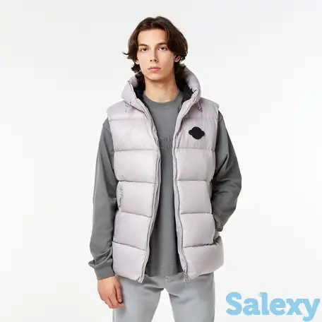 Мужская стёганая жилетка lacoste с капюшоном, фотография 1