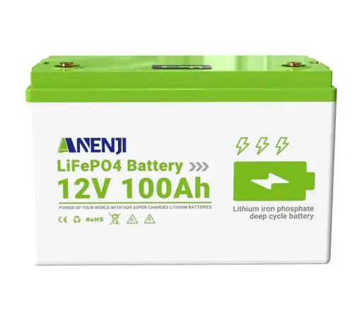Литий-железо-фосфатная батарея ANENJI LiFePO4, емкость 100Ah, 12 В, фотография 2