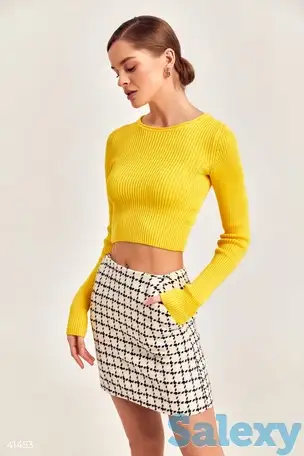 Укороченный желтый топ, фотография 1