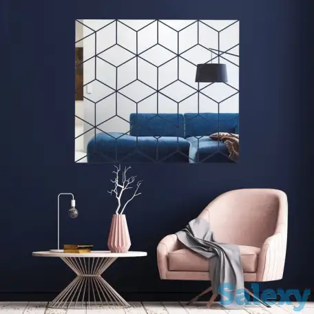 Акрил зеркало ромб украшение декор, фотография 3