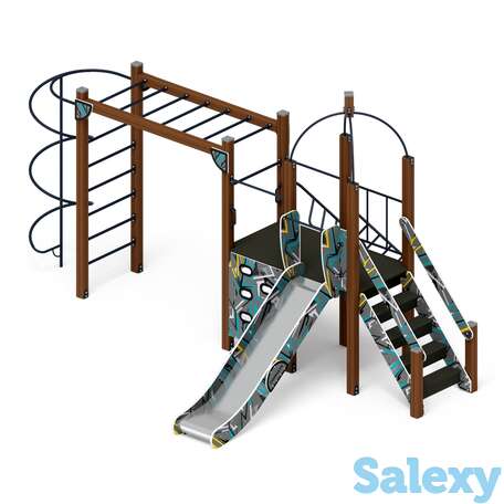 Детский игровой комплекс «навина (техно-голубой)» дик 2.09.02-01 h=1200, фотография 1