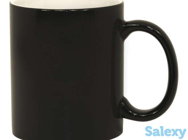 Кружки черные хамелеон. Нанесение фотографии на кружки хамелеон., фотография 1