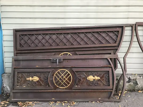 Ворота толстые и тяжелые с отдельной калиткой бу, фотография 2