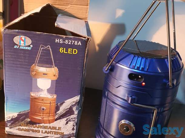 Фонарь-лампа для кемпинга на солнечной батарее с USB-разъёмом, фотография 3