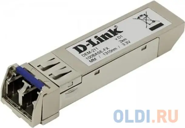 D-link 211/a1a, sfp transceiver with 1 100base-fx port.up to 2km, multi-mode, фотография 1