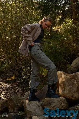 Брюки карго в оттенке хаки, фотография 1