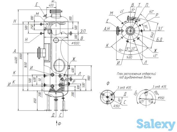 Сепаратор центробежный вертикальный СЦВ с условным давлением от 1,6 МПа, фотография 2