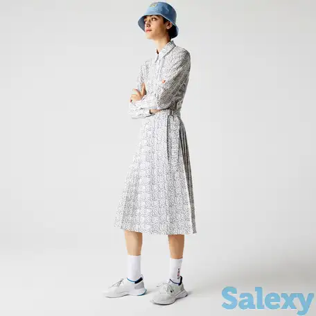 Женская плиссированная юбка lacoste средней длины, фотография 1