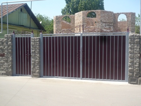 Изготовление навесов, ангаров, автоматических ворот, заборы, установка консольной системы ворот, фотография 1