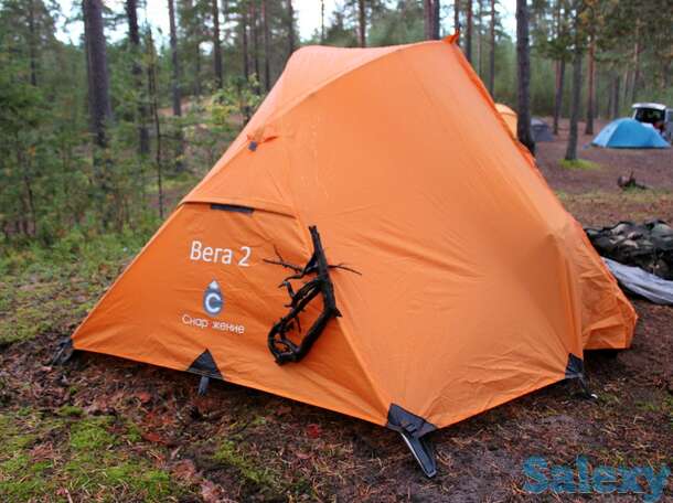 Палатка снаряжение вега 2 (i) оранжевая (уценка, истёк срок хранения, гарантия 14 дней), фотография 1