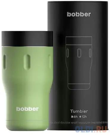 Термокружка bobber tumbler-350/gre 0,35л зелёный чёрный, фотография 1